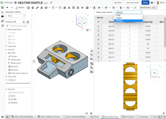 Onshape OnCAD - Blechteile (2)