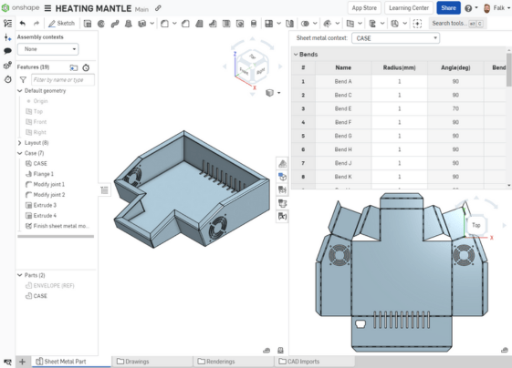 Onshape OnCAD - Blechteile (3)